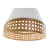 Lámpara de Techo DKD Home Decor Blanco Poliéster Bambú 220 V 50 W Púrpura (46 x 46 x 45 cm)